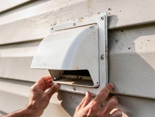 Parma Heights Dryer Vent Cleaning technician delivering thorough residential dryer vent cleaning service in Parma Heights